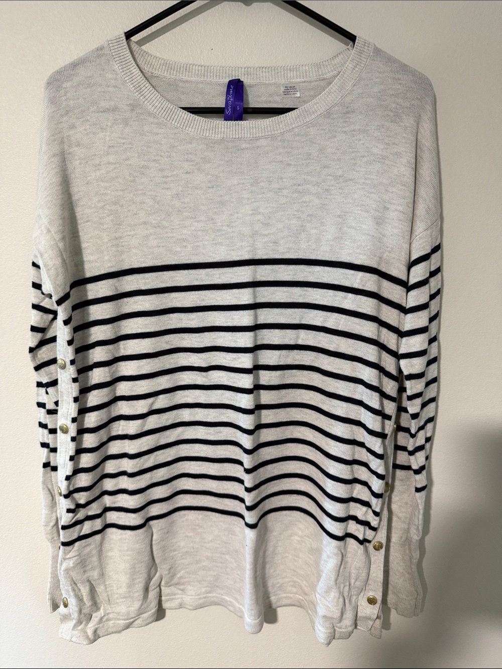 Seraphine Cream Crewneck Sweater